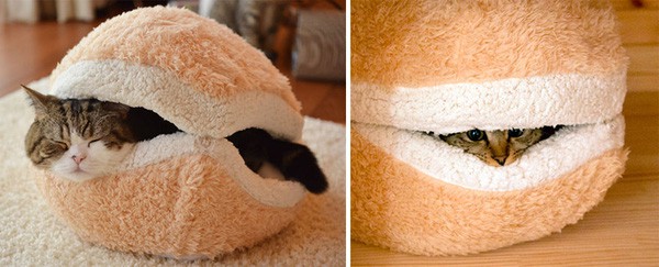 Hamburger Bed For Cats